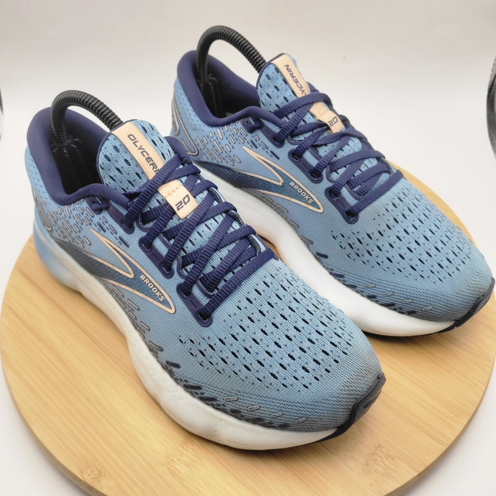 Brooks Glycerin 20 Womens Running Shoes Blue Peach 1203691B478 Size 8.5